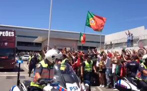 No aeroporto foram milhares de adeptos que receberam os campeões