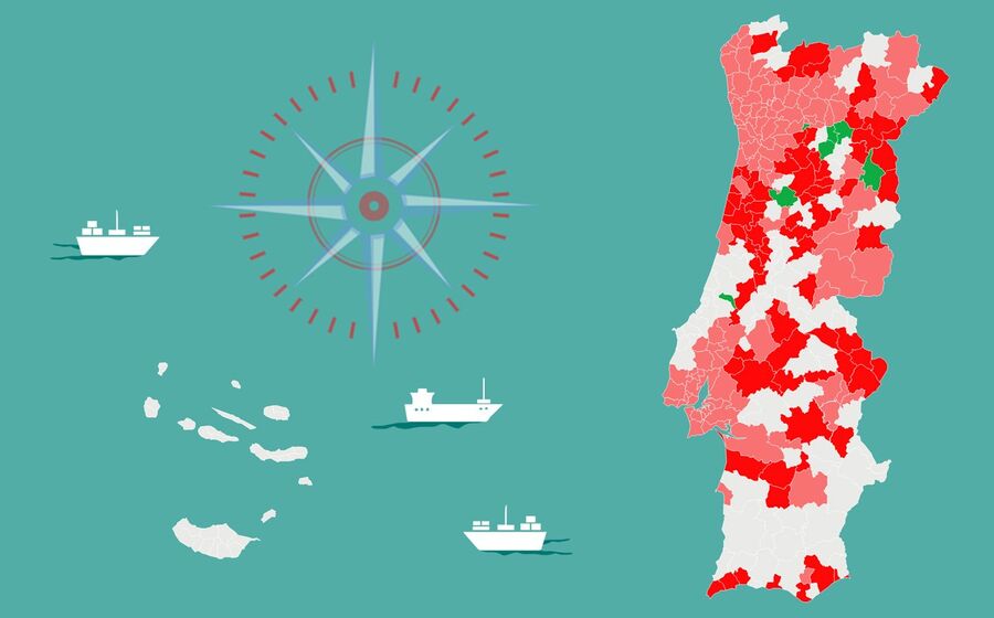 Veja o mapa com os 191 concelhos de risco elevado
